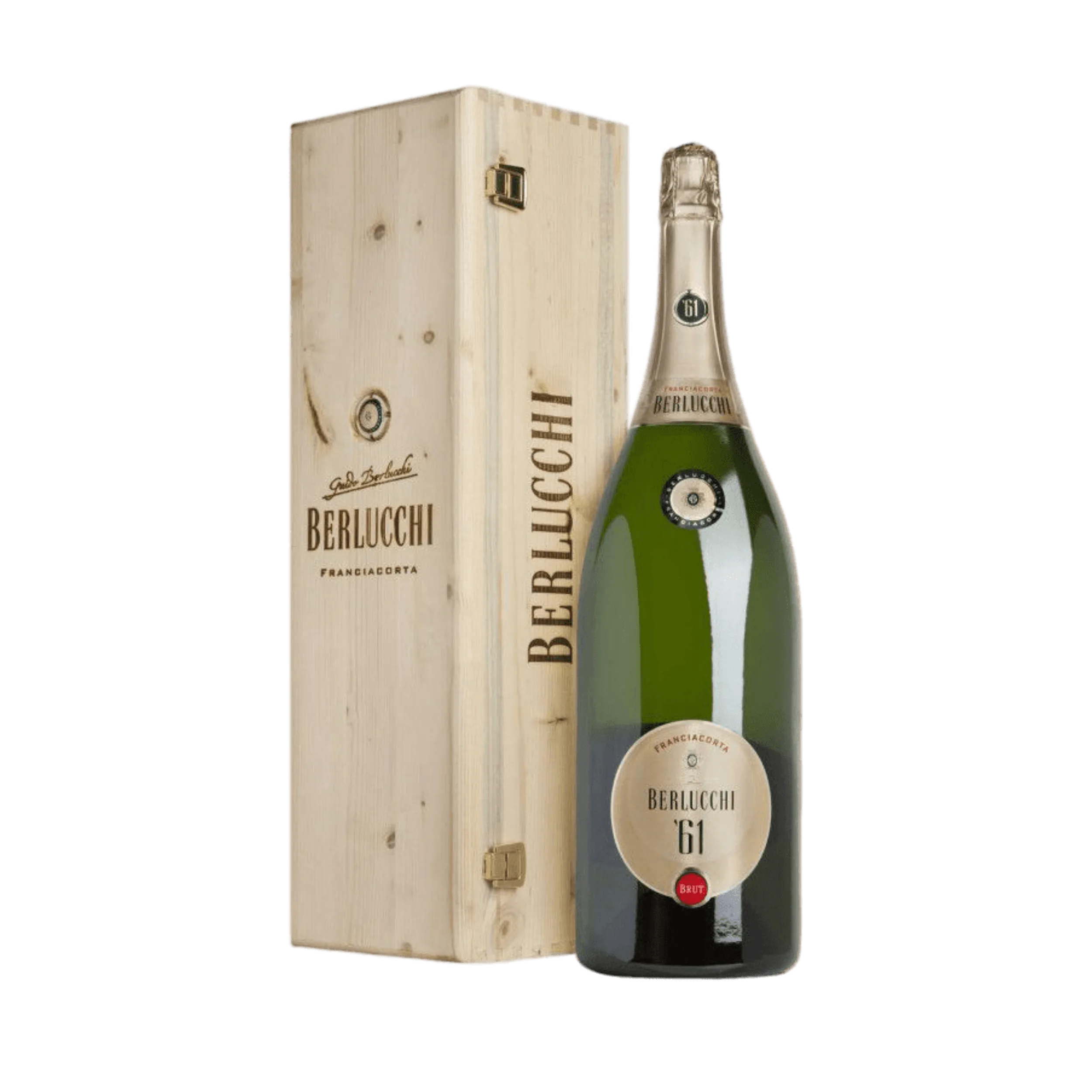 Franciacorta ’61 Brut Magnum Cassa Legno Berlucchi – 1.5l
