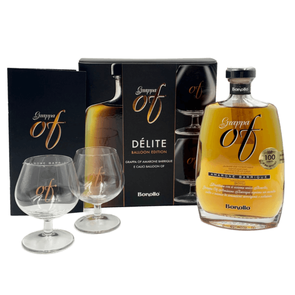 Grappa Bonollo OF Dèlite Amarone Barrique Edición Globo - 35cl