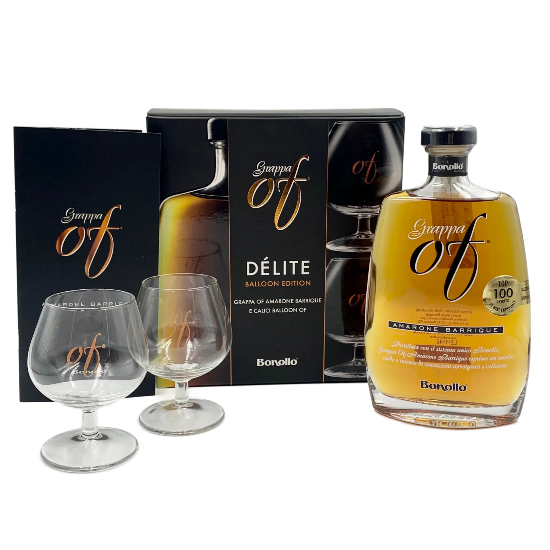 Grappa Bonollo OF Dèlite Amarone Barrique Balloon Edition - 35cl