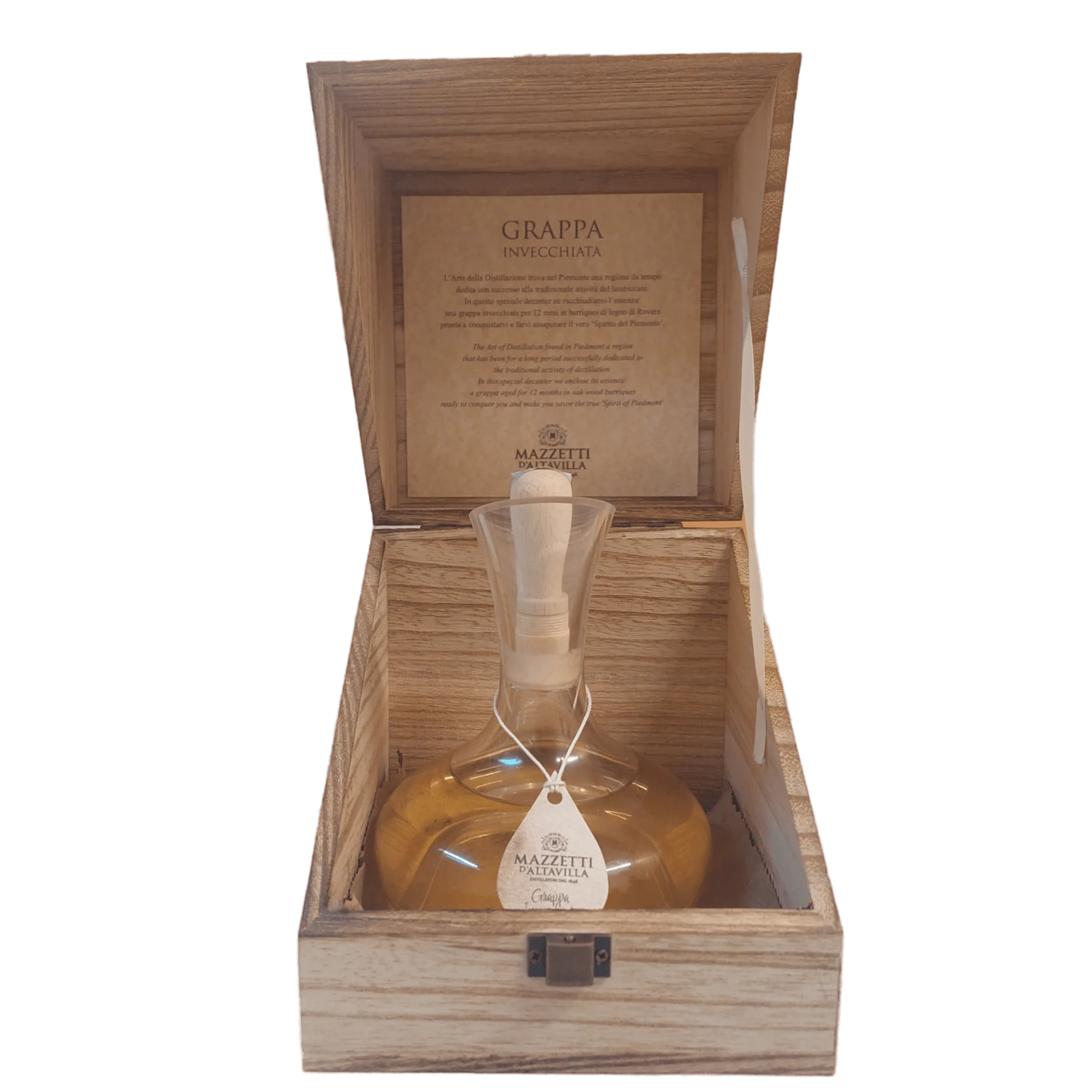 Decanter Grappa vieillie Mazzetti d'Alavilla - 35cl