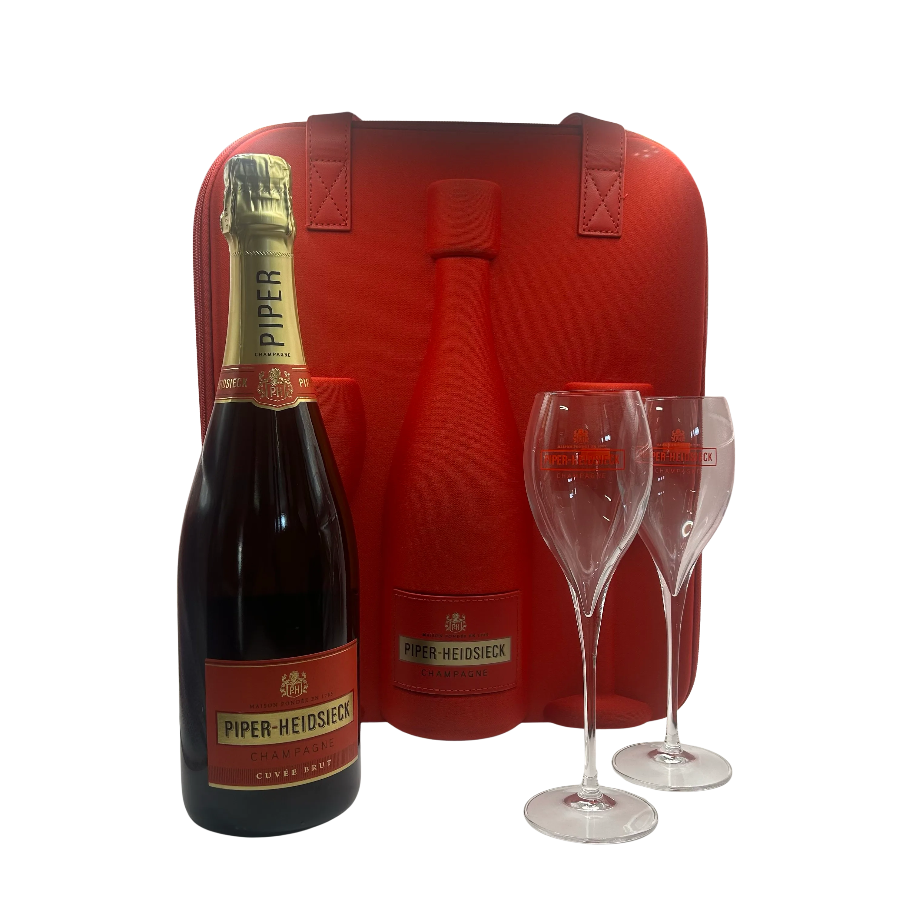 Champagne Piper Heidsieck Brut Travel flutes Gift Set – 75cl